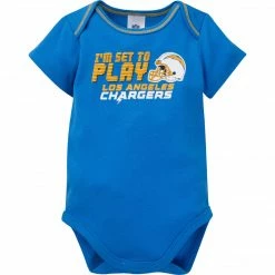 NFL BabyPreemie - 24M 3-Pack Baby Boys Chargers Short Sleeve Bodysuits