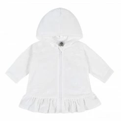 Gerber® See What's New Baby & Toddler Girls White Zipper Hoodie Terry Coverup