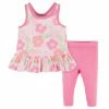 Gerber® See What's New 2-Piece Baby Girls Summer Blossom Sleeveless Tunic & Legging Set