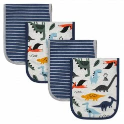 Gerber® 4-Pack Baby Boys Dino Terry Burp Cloths