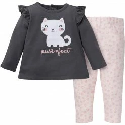 Gerber® 2-Piece Baby & Toddler Girls Purrfectly Cute Tunic & Legging Set