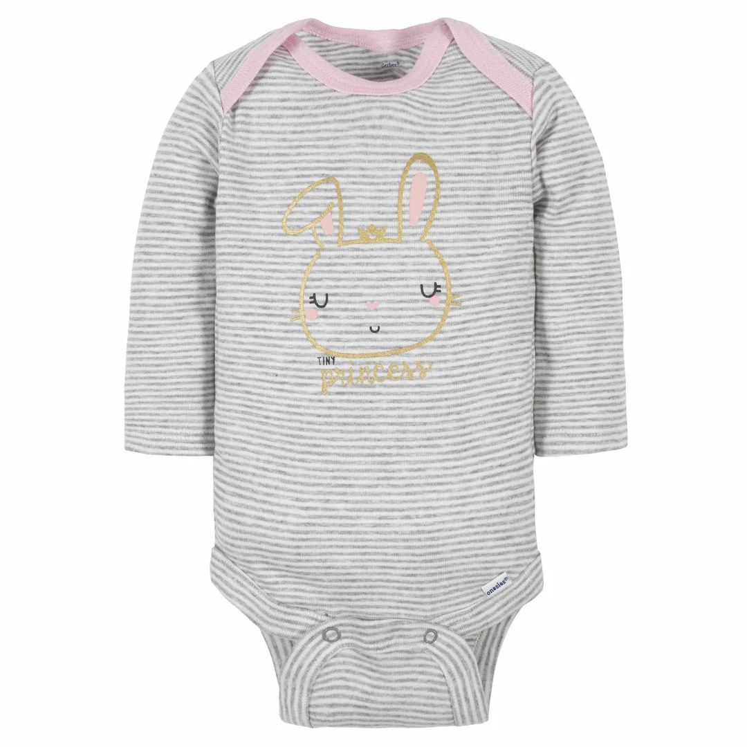 Outlet 🌟 Gerber® BabyPreemie - 24M 6-Pack Baby 👧 Girls Princess Long Sleeve Onesies® Bodysuits 👍 2 Gerber® BabyPreemie - 24M 6-Pack Baby Girls Princess Long Sleeve Onesies® Bodysuits