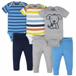 6-Piece Baby Boys Dog Onesies® Brand Bodysuits & Pants Set BabyPreemie - 24M