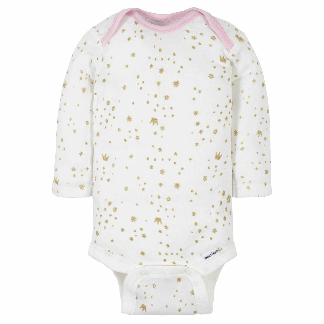 Outlet 🌟 Gerber® BabyPreemie - 24M 6-Pack Baby 👧 Girls Princess Long Sleeve Onesies® Bodysuits 👍 6 Gerber® BabyPreemie - 24M 6-Pack Baby Girls Princess Long Sleeve Onesies® Bodysuits