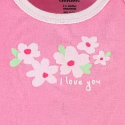 Gerber® 3-Piece Baby Girls Summer Blossom Short Sleeve Onesies® Bodysuits & Pants Set See What's New