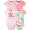 Gerber® 4-Pack Baby Girls Princess Short Sleeve Onesies® Bodysuits