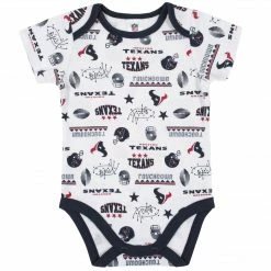 NFL Houston Texans 3-Piece Baby Boys Bodysuit, Bib, And Cap Set
