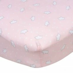 Gerber® Girls Princess Crowns Fitted Crib Sheet