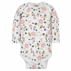 Gerber® 6-Pack Baby Girls Bear Long Sleeve Onesies® Bodysuits