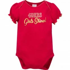 NFL 3-Pack Baby Girls 49Ers Short Sleeve Bodysuits