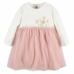 Gerber® BabyPreemie - 24M Baby & Toddler Girls Floral Meadow Long Sleeve Tulle Dress