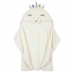 Gerber® 1-Pack Baby Girls' Unicorn Hooded Bath Wrap Organic Collection