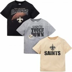 NFL 3-Pack Baby & Toddler Boys Saints Short Sleeve Shirts BabyPreemie - 24M
