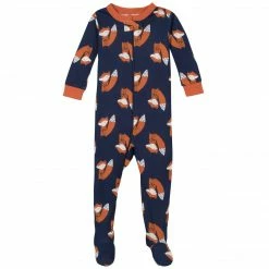 Gerber® BabyPreemie - 24M 2-Pack Baby & Toddler Boys Fox Snug Fit Footed Cotton Pajamas