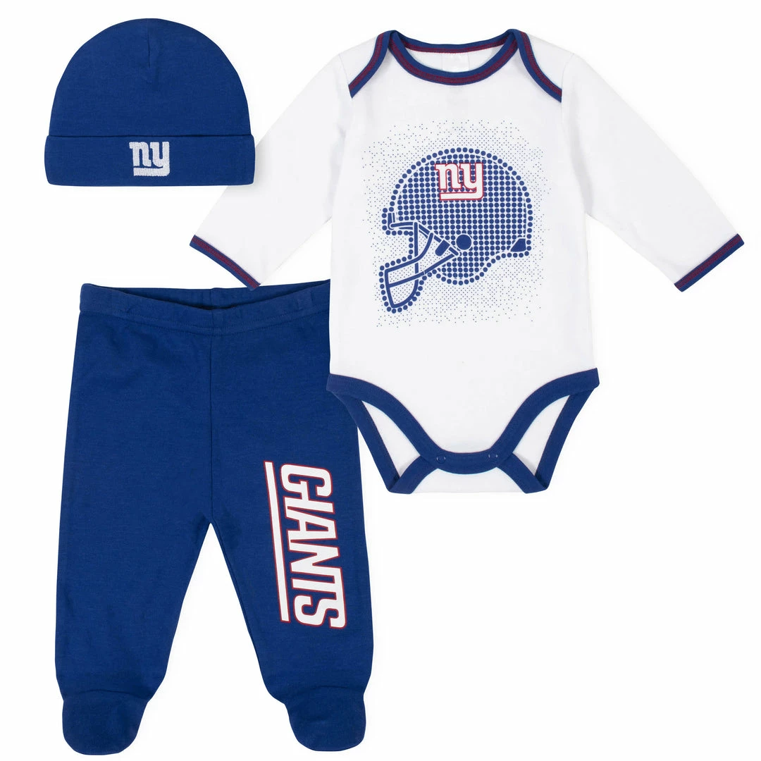 Promo 🥰 NFL BabyPreemie - 24M New York Giants 3-Piece Baby Boys Bodysuit, Pant, And Cap Set 🥰 1 NFL BabyPreemie - 24M New York Giants 3-Piece Baby Boys Bodysuit, Pant, And Cap Set
