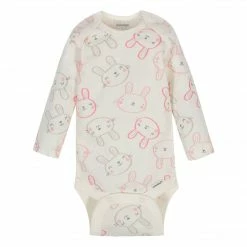 6-Pack Baby Girls Bunny Long Sleeve Onesies® Brand Bodysuits
