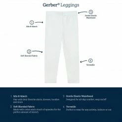 Gerber® Kids Infant & Toddler Girls White Leggings