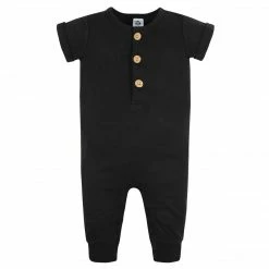 Gerber® See What's New 2-Pack Baby Boys Fossils & Black Short Sleeve Rompers