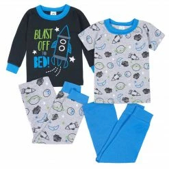 Gerber® BabyPreemie - 24M 4-Piece Infant & Toddler Boys Space Snug Fit Cotton Pajamas