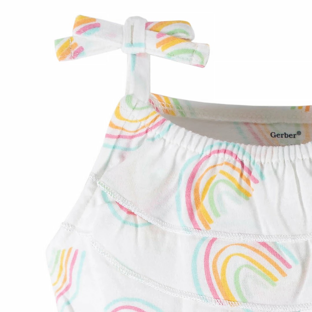 Best Sale 👍 Gerber® See What's New 2-Pack Baby & Toddler 👧 Girls Dots Of Rainbows Tank Rompers 🤩 9 Gerber® See What's New 2-Pack Baby & Toddler Girls Dots Of Rainbows Tank Rompers