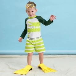 Gerber® 2-Piece Baby & Toddler Boys Later Gator Rash Guard & Swim Trunks Set