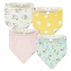 Gerber® 4-Pack Baby Girls Fox Bandana Bibs BabyPreemie - 24M