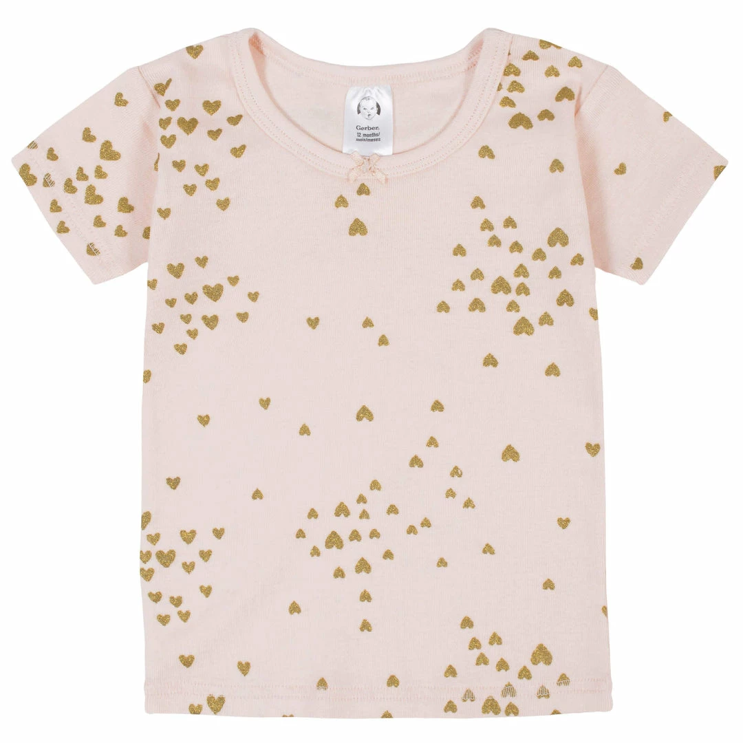 Best Pirce ⭐ Gerber® 4-Piece Infant & Toddler 👧 Girls Love Snug Fit Cotton Pajamas BabyPreemie - 24M ⌛ 2 Gerber® 4-Piece Infant & Toddler Girls Love Snug Fit Cotton Pajamas BabyPreemie - 24M