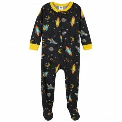 Gerber® 2-Pack Baby & Toddler Boys Blast Off Snug Fit Footed Cotton Pajamas See What's New
