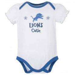 NFL Detroit Lions Baby Girls Short Sleeve Bodysuits BabyPreemie - 24M