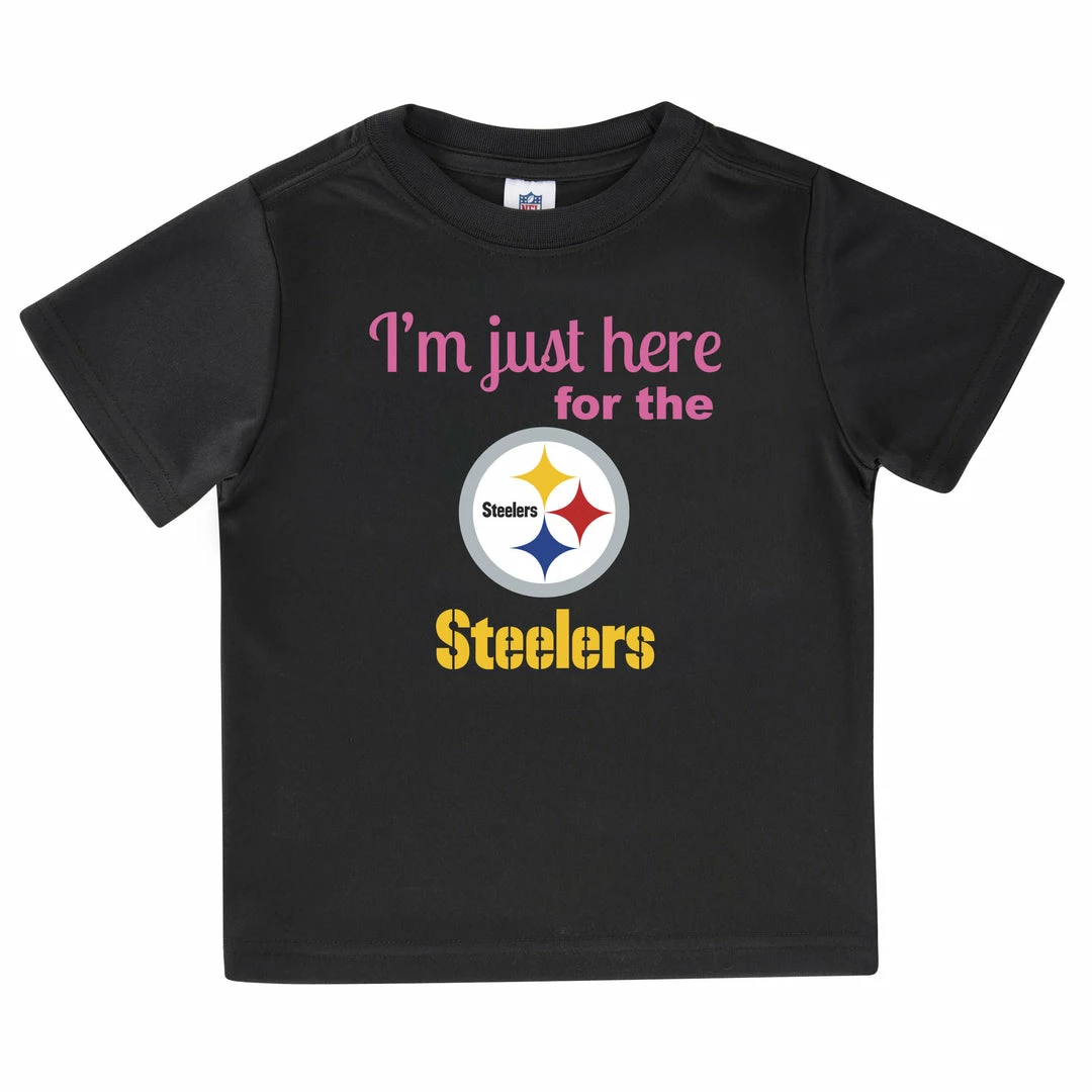 Hot Sale โจ NFL Pittsburgh Steelers ๐ง Girls Short Sleeve Tee ๐ Shirt ๐ 1 NFL Pittsburgh Steelers Girls Short Sleeve Tee Shirt