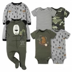 Gerber® BabyPreemie - 24M 6-Piece Baby Boys Bear Onesies® Bodysuit And Sleep 'N Play Set