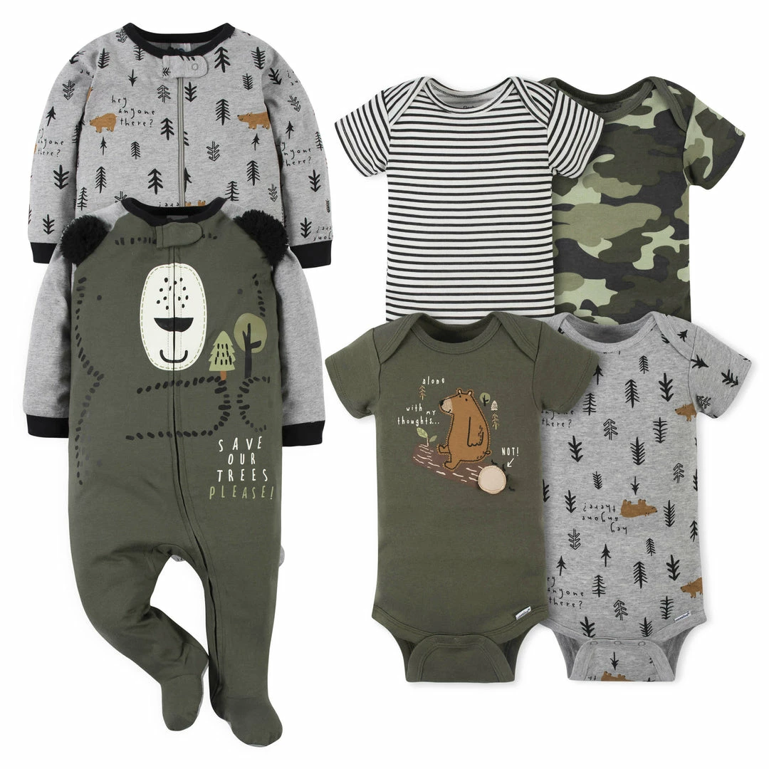 Deals 😍 Gerber® BabyPreemie - 24M 6-Piece Baby Boys Bear Onesies® Bodysuit And Sleep 'N Play Set 🥰 1 Gerber® BabyPreemie - 24M 6-Piece Baby Boys Bear Onesies® Bodysuit And Sleep 'N Play Set