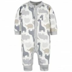 Gerber® 3-Pack Organic Baby Boys Jungle Coveralls