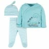 Gerber® 3-Piece Baby Boys Dino Blues Take Me Home Set