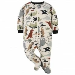 Hot Sale ✨ Gerber® Sleepwear 4-Pack Baby Boys Dino Sleep 'n Plays 🧨 10 Gerber® Sleepwear 4-Pack Baby Boys Dino Sleep 'n Plays
