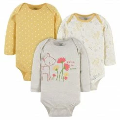 Gerber® BabyPreemie - 24M 3-Pack Baby Girls Floral Meadow Long Sleeve Onesies® Bodysuits