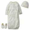 Gerber® 3-Piece Baby Little Star Organic Gown, Cap & Booties Starter Set