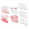 Gerber® 10-Pack Baby Girls Love You & White Wiggle Proof® Socks