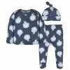 Gerber® 3-Piece Baby Boys Comfy Stretch Lion Long Sleeve Shirt, Footed Pant, & Cap Set BabyPreemie - 24M