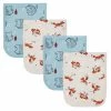 Gerber® 4-Pack Baby Boys Fox Terry Burp Cloths