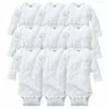 Gerber® 9-Pack Baby Neutral White Long Sleeve Organic Onesies® Bodysuits