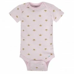 BabyPreemie - 24M Gerber® 8-pack Baby Girls' Castle Short Sleeve Onesies® Bodysuits