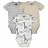 Gerber® 3-Pack Organic Baby Boys Jungle Short Sleeve Onesies® Bodysuits