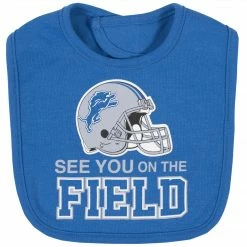 NFL Detroit Lions 3-Piece Baby Boys Bodysuit, Bib, And Cap Set BabyPreemie - 24M