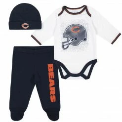 NFL BabyPreemie - 24M Chicago Bears 3-Piece Baby Boys Bodysuit, Pant, And Cap Set