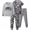 Gerber® BabyPreemie - 24M 4-Piece Infant & Toddler Boys Camo Snug Fit Cotton Pajamas