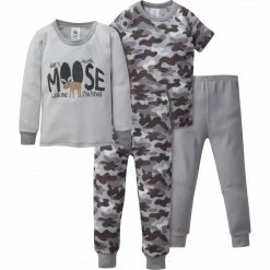 Gerber® BabyPreemie - 24M 4-Piece Infant & Toddler Boys Camo Snug Fit Cotton Pajamas