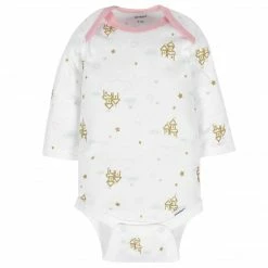 Discount ⭐ Gerber® 6-Pack Baby 👧 Girls Castle Long Sleeve Onesies® Bodysuits ⭐ 12 Gerber® 6-Pack Baby Girls Castle Long Sleeve Onesies® Bodysuits