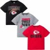 NFL BabyPreemie - 24M 3-Pack Baby & Toddler Boys Chiefs Short Sleeve Shirts