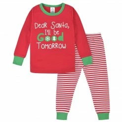 Gerber® 2-Piece Baby & Toddler Neutral Santa Snug Fit Cotton Pajamas